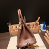 Hermes Birkin 30cm Ostrich 18 /Étoupe Grey Gold Hardware  Full Handmade birkin30-016
