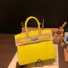 Hermes Birkin 30cm lizard 9L/ CANARI Silver Hardware  Full Handmade birkin30-021