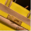 Hermes Birkin 30cm lizard 9L/CANARI Gold Hardware  Full Handmade birkin30-022