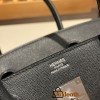 Madame Sellier birkin 30cm Outer Seam 89 /Black (Noir) Silver Hardware  Full Handmade birkin30-026