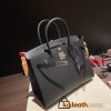 Madame Sellier birkin 30cm Outer Seam 89 /Black (Noir) Silver Hardware  Full Handmade birkin30-026