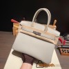 Hermes birkin 30cm togo 80 /Pearl Grey Silver Hardware  Full Handmade birkin30-027