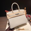 Hermes birkin 30cm togo 80 /Pearl Grey Silver Hardware  Full Handmade birkin30-027