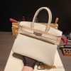 Hermes birkin 30cm togo 10 /Craie Silver Hardware  Full Handmade birkin30-028
