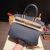Hermes birkin 30cm togo 2Z/ Blue nuit Silver Hardware  Full Handmade birkin30-029