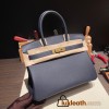 Hermes birkin 30cm togo 2Z/ Blue nuit Silver Hardware  Full Handmade birkin30-029