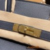 Hermes birkin 30cm togo 2Z/ Blue nuit Silver Hardware  Full Handmade birkin30-029