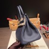 Hermes birkin 30cm togo 2Z/ Blue nuit Silver Hardware  Full Handmade birkin30-029