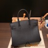 Hermes birkin 30cm togo 89/ Black (Noir) Silver Hardware  Full Handmade birkin30-031