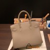 Hermes birkin 30cm togo 18/Étoupe Grey  Gold Hardware  Full Handmade birkin30-035