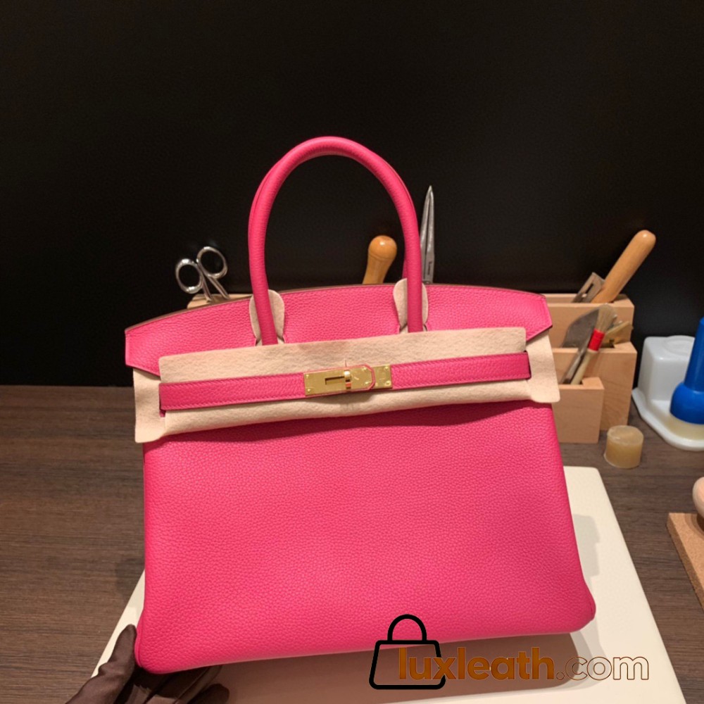 Hermes birkin 30cm togo 8T/ Rose Candy Gold Hardware  Full Handmade birkin30-042