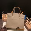 Hermes birkin 30cm togo 18 /Étoupe Grey Silver Hardware  Full Handmade birkin30-044