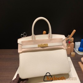 Hermes birkin 30cm togo 10 / Craie Gold Hardware  Full Handmade birkin30-045