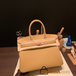 Hermes birkin 30cm togo 4B /Biscuit Gold Hardware  Full Handmade birkin30-046