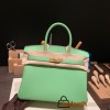 Hermes birkin 30cm togo 3I/Vert Criquet Gold Hardware  Full Handmade birkin30-055