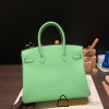 Hermes birkin 30cm togo 3I/Vert Criquet Gold Hardware  Full Handmade birkin30-055