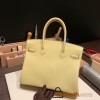 Hermes birkin 30cm togo 1Z /Jaune Poussin Silver Hardware  Full Handmade birkin30-056