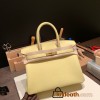 Hermes birkin 30cm togo 1Z /Jaune Poussin Gold Hardware  Full Handmade birkin30-057