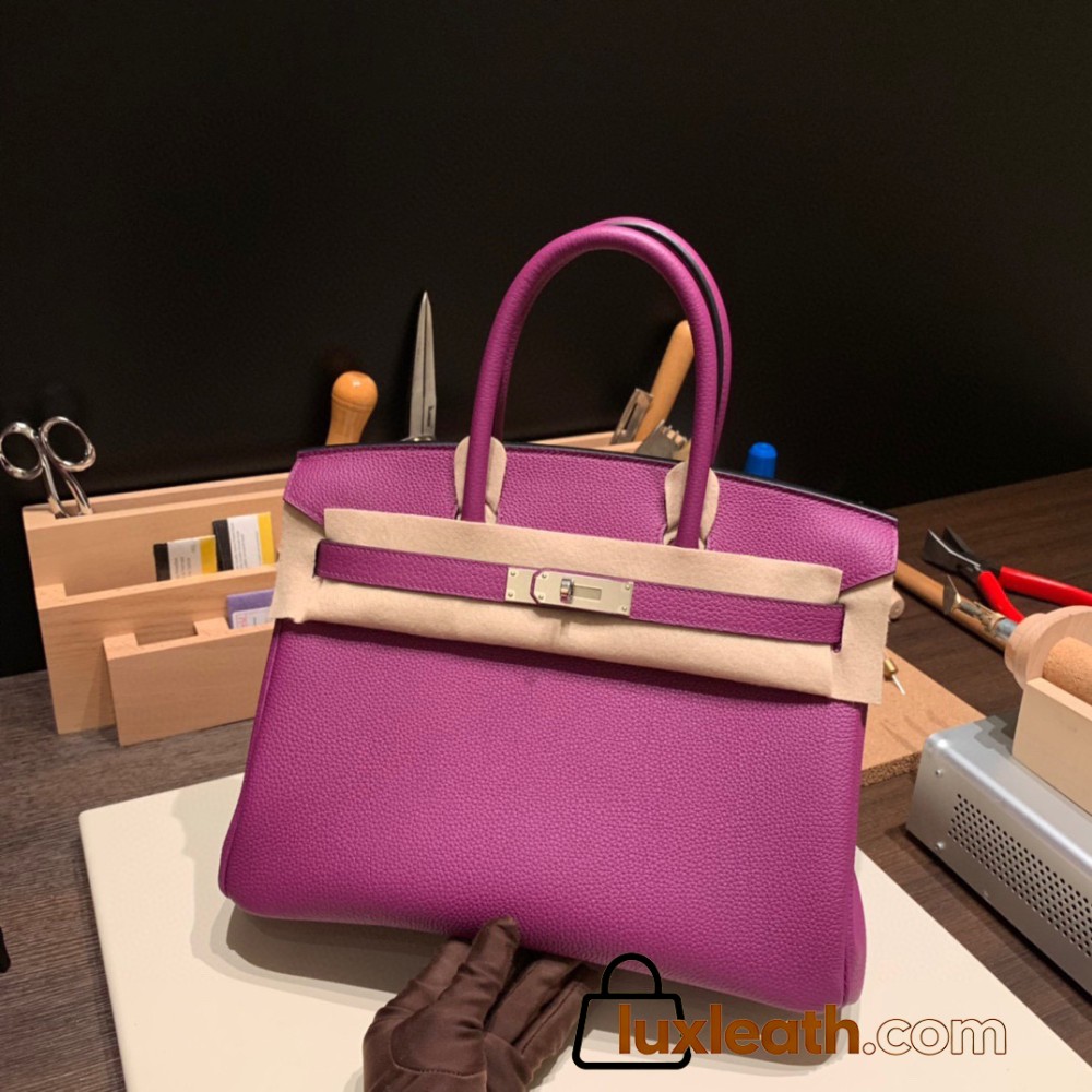Hermes birkin 30cm togo Silver Hardware  Full Handmade birkin30-059