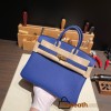 Hermes birkin 30cm togo 7T/ Blue Electric Gold Hardware  Full Handmade birkin30-069