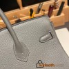 Hermes birkin 30cm togo 0L/ Gris Meyer Silver Hardware  Full Handmade birkin30-076