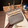 Hermes birkin 30cm togo 8F /Etain Silver Hardware  Full Handmade birkin30-079