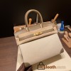 Hermes birkin 30cm swift& Canvas 18 /Étoupe Grey Silver Hardware  Full Handmade birkin30-085