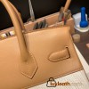 Hermes birkin 30cm swift& Canvas 18/Étoupe Grey Gold Hardware  Full Handmade birkin30-086