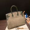 Hermes Birkin 35cm swift & chamois Silver Hardware Full Handmade 006