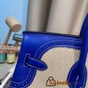 Hermes Birkin 35cm swift 7T/Blue Electric Silver Hardware Full Handmade 010