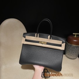 Leather 89/Black×3Q/Rose Sakura with Gold Fittings | Unique Color Combination, Custom-Made Birkin 35 Togo