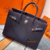 Birkin 40cm Togo Leather 2Z/Blue Nuit & 8V/Orange Poppy with Silver Hardware | Fully Handcrafted