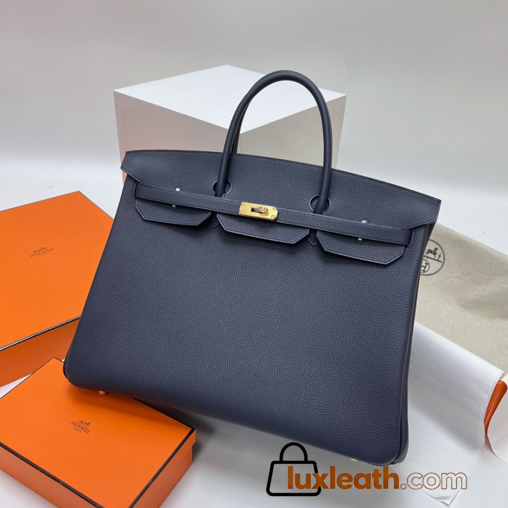 Birkin 40cm Togo Leather 2Z/Blue Nuit with Gold Hardware (GHW) | Fully Handcrafted