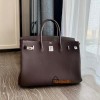 Birkin 40cm Togo Leather 46/Ebene with Silver Hardware | Fully Handcrafted