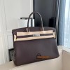 Birkin 40cm Togo Leather 46/Ebene with Silver Hardware | Fully Handcrafted