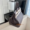 Birkin 40cm Togo Leather 46/Ebene with Silver Hardware | Fully Handcrafted