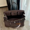 Birkin 40cm Togo Leather 46/Ebene with Silver Hardware | Fully Handcrafted