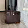 Birkin 40cm Togo Leather 46/Ebene with Silver Hardware | Fully Handcrafted