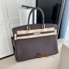 Birkin 40cm Togo Leather 46/Ebene with Silver Hardware | Fully Handcrafted