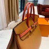 Birkin 40cm Epsom Leather 37/Gold & 9J/Feu with Gold Hardware