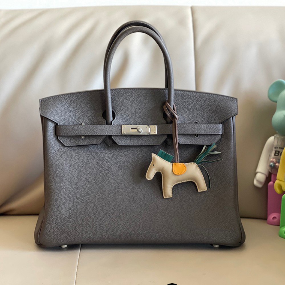 Birkin 40cm Togo Leather 8F/Etain with Silver Hardware | Fully Handcrafted