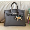 Birkin 40cm Togo Leather 8F/Etain with Silver Hardware | Fully Handcrafted
