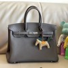 Birkin 40cm Togo Leather 8F/Etain with Silver Hardware | Fully Handcrafted