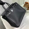 Birkin 40cm Togo Leather 89/Black (Noir) with Silver Hardware | Fully Handcrafted