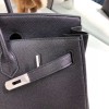 Birkin 40cm Togo Leather 89/Black (Noir) with Silver Hardware | Fully Handcrafted