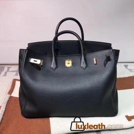 Birkin 40cm Togo Leather 89/Black (Noir) with Gold Hardware | Fully Handcrafted