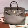 Hermès Birkin 40cm Togo Leather 18/Étoupe Grey with Gold Hardware | Fully Handcrafted