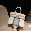 Birkin 30cm CLUB – This discontinued bag belongs to the sporty series launched in 2012. Its most distinctive feature is two vertical stripes on the bag body. It is characterized by a combination of Togo leather and lizard leather, exuding a retro yet spor