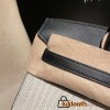 Birkin Triomphe H 25 (Canvas & Swift Leather Combination) – Swift Leather Color: 89 Noir with Silver Hardware