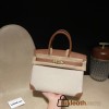 Hermès Birkin 30 (Swift Leather & Canvas) – Color: 37/Gold with Gold Hardware The attractive fusion of Swift leather and canvas creates an elegant vintage style – a rare model with great collector value.